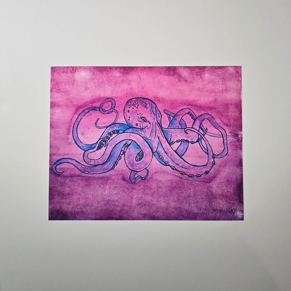 💜 Prints - Octopus Gouache Painting